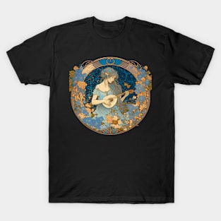 Lute Player in a Garden T-Shirt